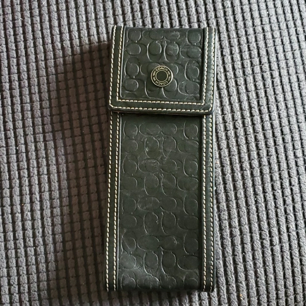Vintage coach leather eyeglass case